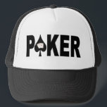 Las Vegas POKER Player Lucky Cap! Trucker Hat<br><div class="desc">Las Vegas POKER Player Lucky Cap! Available in Hearts, Diamonds,  Clubs and Spades... . 4 Ace logo</div>
