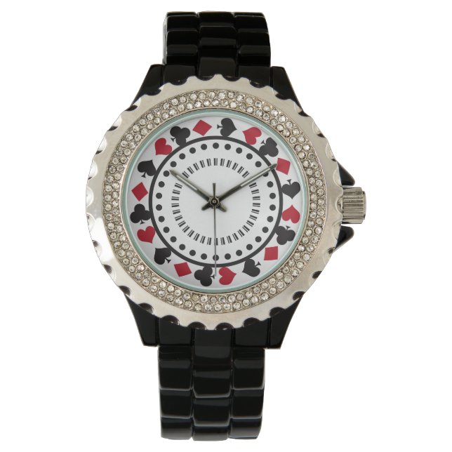 Las Vegas Poker Style Design Watch (Front)