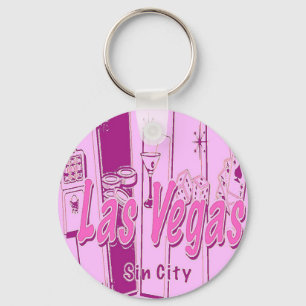 Las Vegas Pop Art Retro Keychain