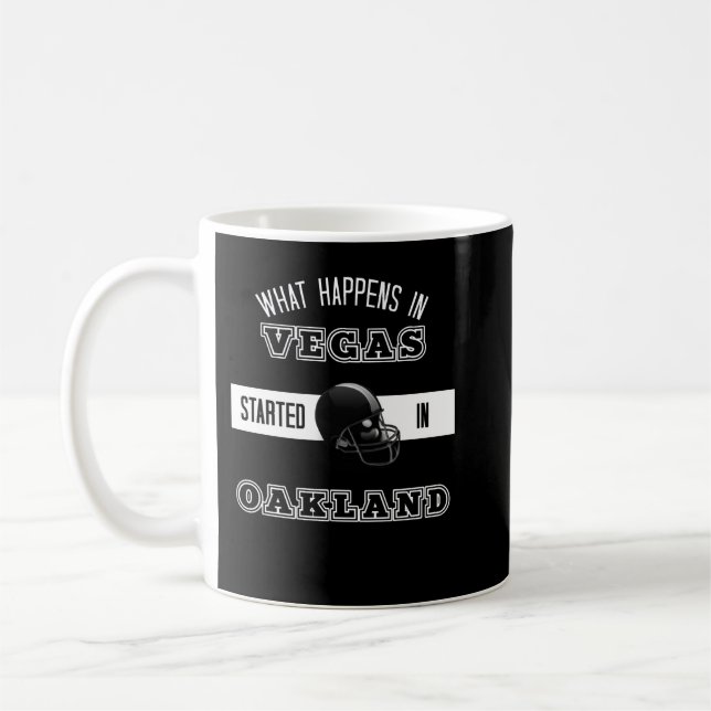 Las Vegas Raiders Crewneck Sweatshirt, What Happen Coffee Mug (Left)