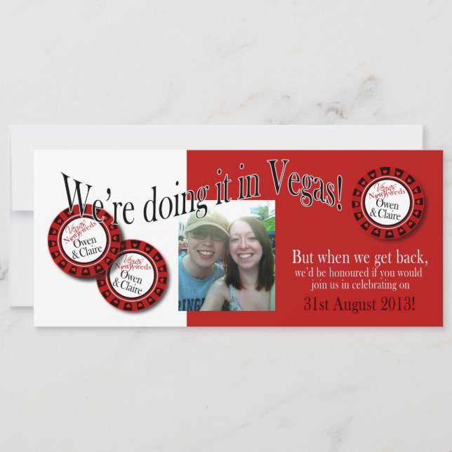 Las Vegas Reception (contact me to personalize 4u) Invitation (Front)
