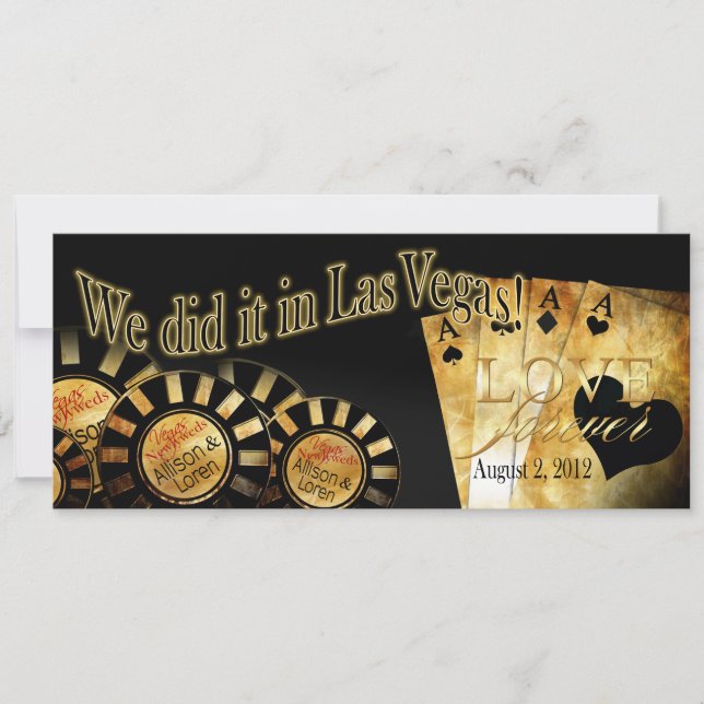 Las Vegas Reception (contact me to personalize 4u) Invitation (Front)
