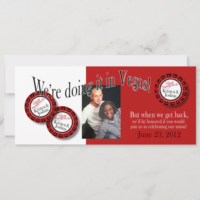 Las Vegas Reception (contact me to personalize 4u) Invitation (Front)