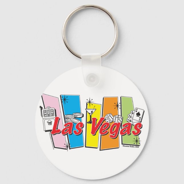 Las Vegas Retro Keychain (Front)