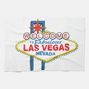 Las Vegas Retro Sign Kitchen Towel