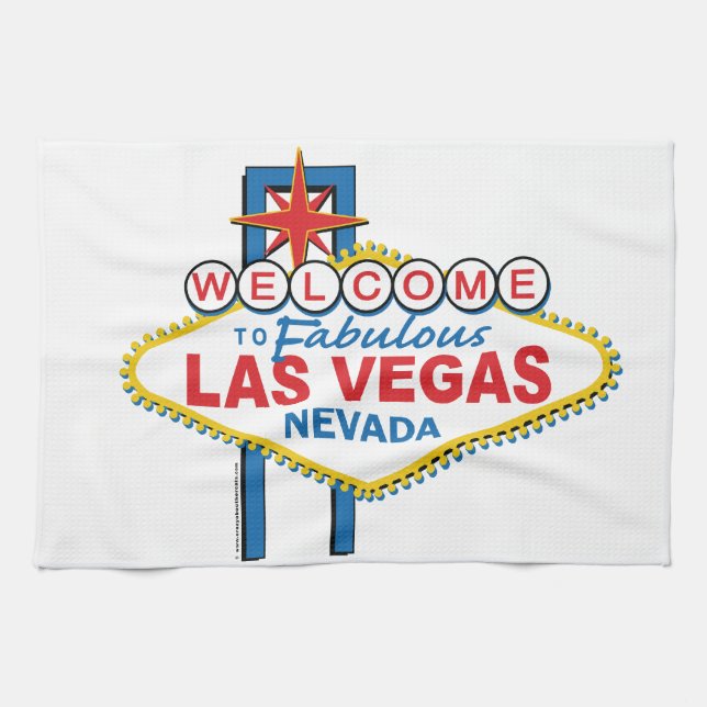 Las Vegas Retro Sign Kitchen Towel (Horizontal)