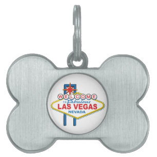 Las Vegas Retro Sign Pet Name Tag