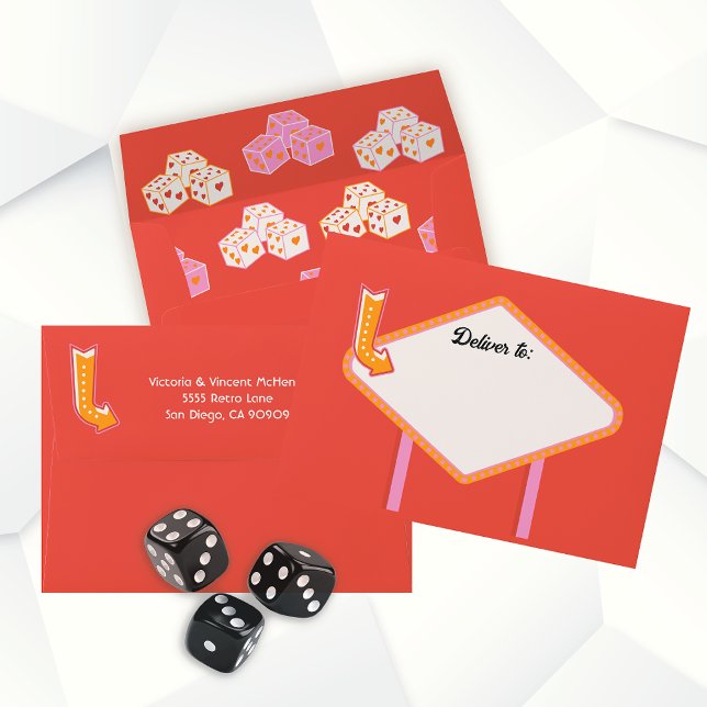 Las Vegas Retro Sign return address Envelope (Creator Uploaded)