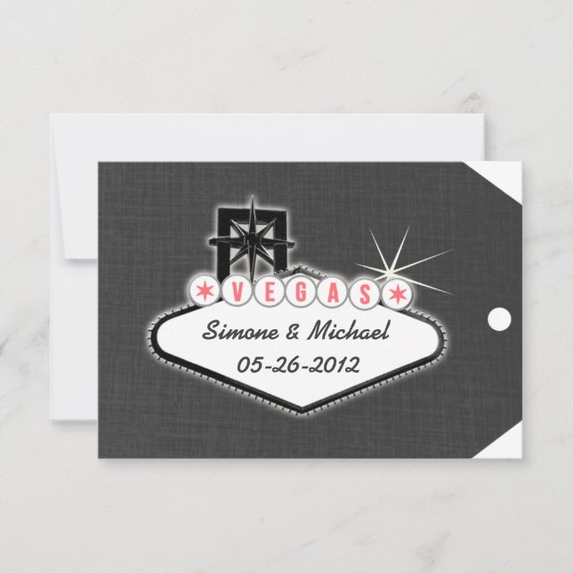 Las Vegas Save the Date Luggage Tag (Front)