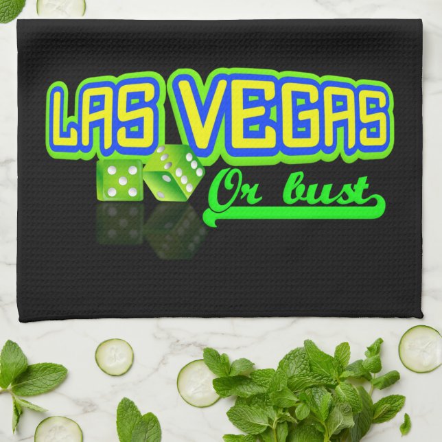 Las Vegas serviettes de cuisine personnalisées (Plié)