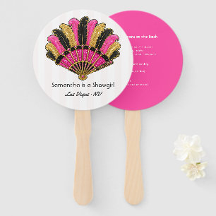 Las Vegas Showgirl Bachelorette Weekend Itinerary Hand Fan