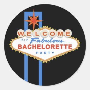 Las Vegas Sign Bachelorette Party Favour Stickers