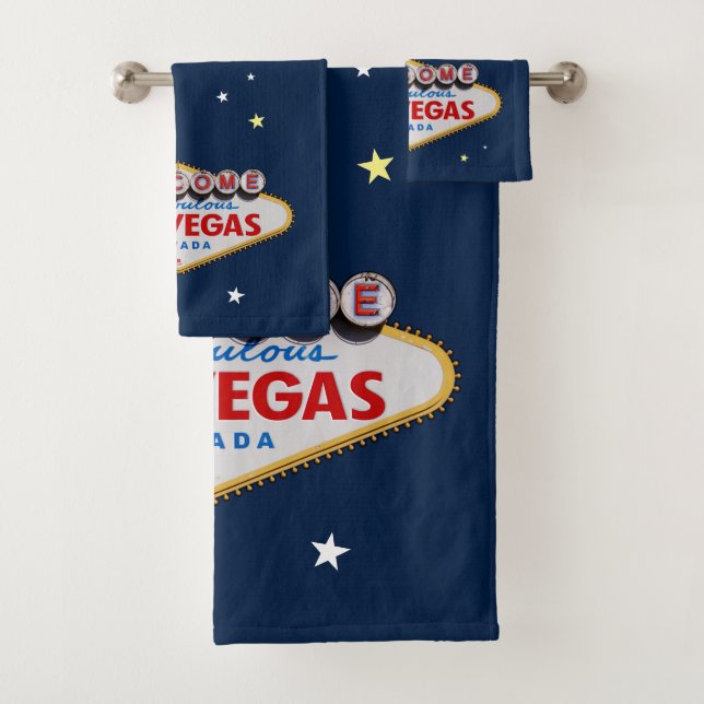 Las Vegas Sign Bath Towel Set (Insitu)