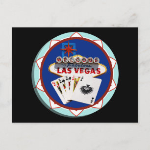 Las Vegas Sign & Cards Poker Chip