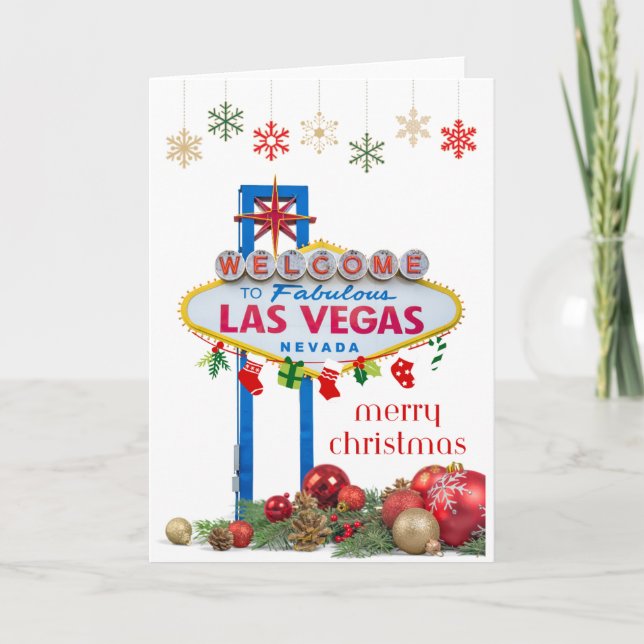 Las Vegas Sign Christmas Card (Front)