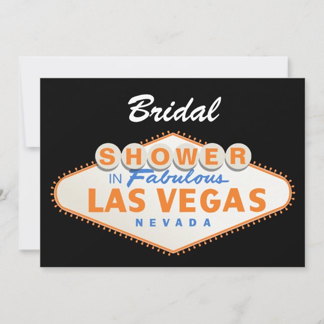 Las Vegas sign destination wedding bridal shower Invitation (Front)