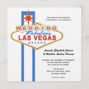 Las Vegas Sign Destination Wedding Invitation