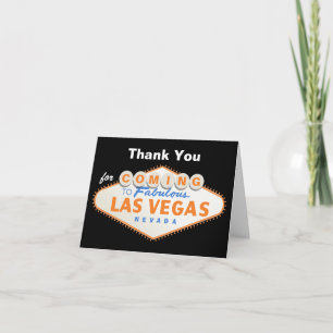 Las Vegas sign destination wedding Thank You Card