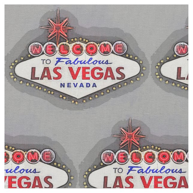 Las Vegas Sign Fabric (Close Up)