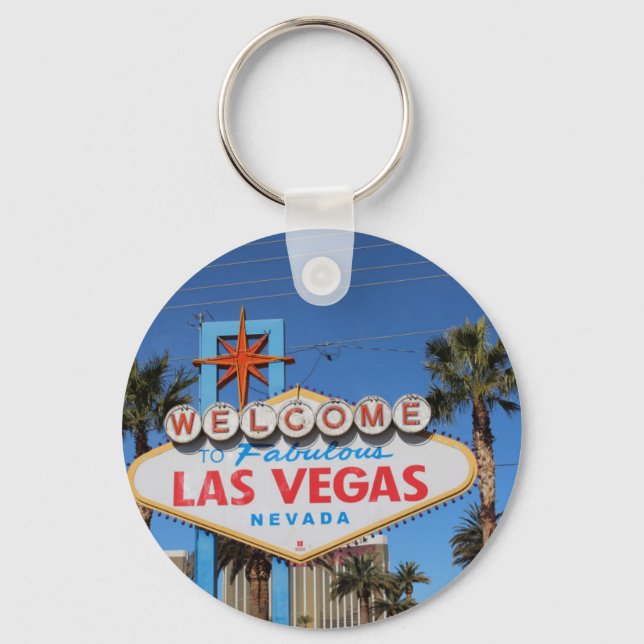 Las Vegas Sign Nevada Casino Gambling Landmark Keychain (Front)
