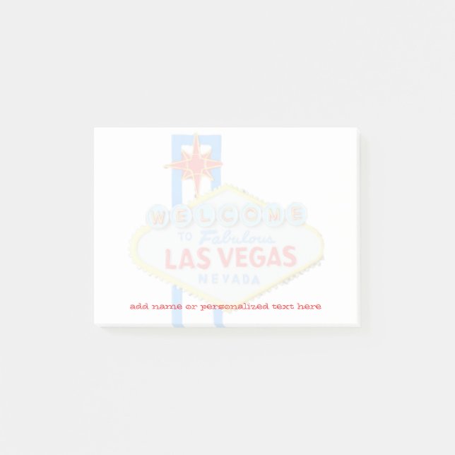 Las Vegas Sign personalized sticky notes (Front)