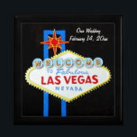 Las Vegas Sign Wedding Date Gift Box<br><div class="desc">The welcome to fabulous Las Vegas sign is a famous icon,  and now it's an attractive gift box as well.  Customize for your special occasion</div>