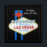 Las Vegas Sign Wedding Date Gift Box<br><div class="desc">The welcome to fabulous Las Vegas sign is a famous icon, and now it's an attractive gift box as well. Customize for your special occasion</div>