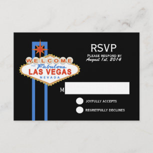 Las Vegas Sign Wedding Response Card