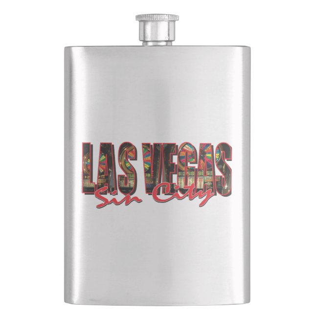 Las Vegas Sin City Hip Flask (Front)