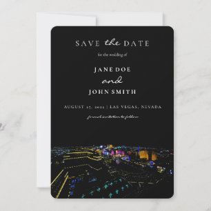 Las Vegas Skyline flat Save The Date Card