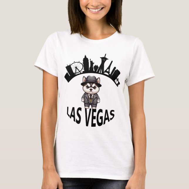 Las Vegas Skyline Gangster Husky T-Shirt (Front)