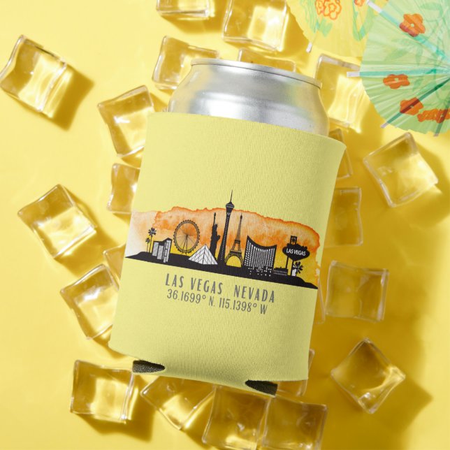 Las Vegas Skyline Latitude   Can Cooler (In Situ Summer)