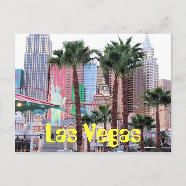 Las Vegas skyline Postcard (Front)
