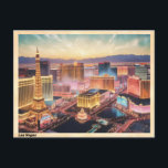 Las Vegas Skyline Vintage Postcard<br><div class="desc">Vintage Las Vegas Skyline Postcard: Classic Illustrated View of Sin City - Collectable Desert City Memorabilia Product Description: Vintage Las Vegas Skyline Postcard: A Timeless Illustration of Sin City's Glittering Landscape Step back in time and immerse yourself in the glitz and glamour of Las Vegas with this vintage postcard, showcasing...</div>