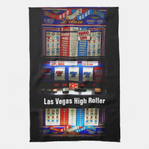 Las Vegas Slot Machine High Roller Kitchen Towel