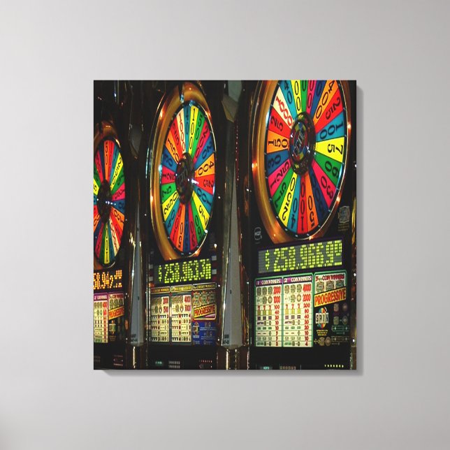 Las Vegas Slot Machines Canvas Print (Front)
