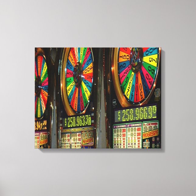 Las Vegas Slot Machines Canvas Print (Front)