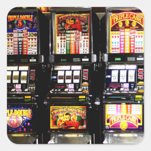 Las Vegas Slots Dream Machines Square Sticker