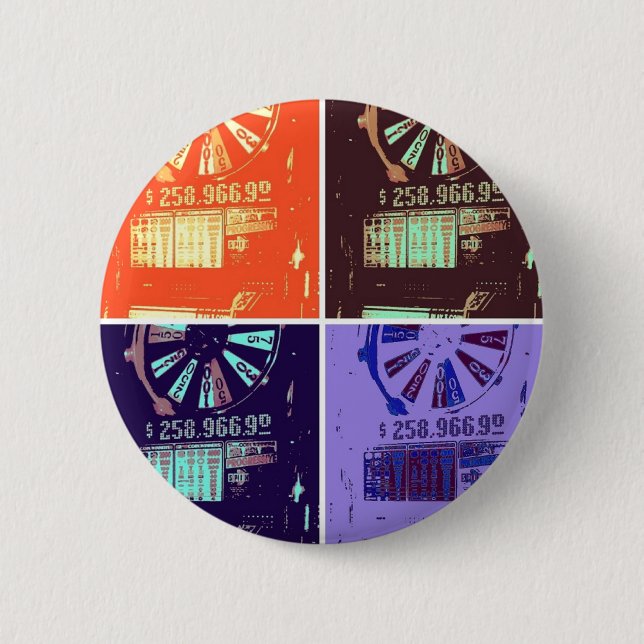 Las Vegas Slots Jackpot 2 Inch Round Button (Front)
