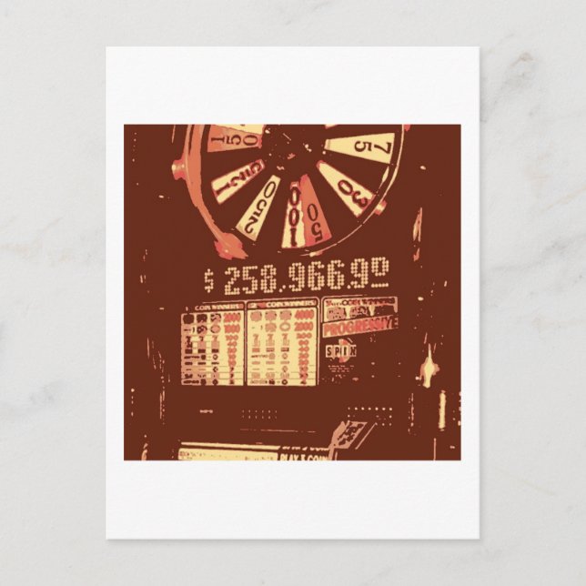Las Vegas Slots Pop Art Postcard (Front)