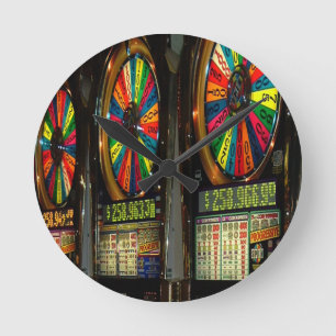 Las VEGAS-SLOTS Round Clock
