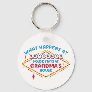 Las Vegas Stays At Grandma's Keychain