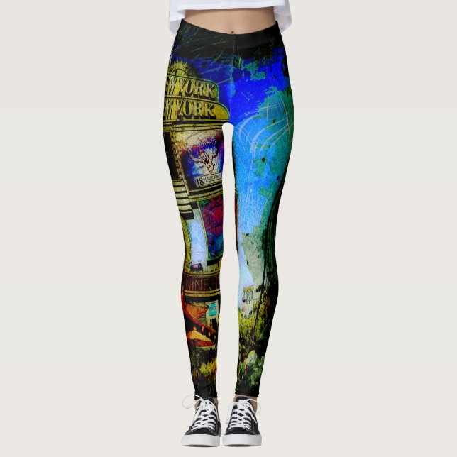Las Vegas Street Scene Leggings (Front)