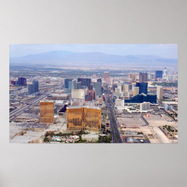 Las Vegas Strip 2009 Aerial View Poster (Front)