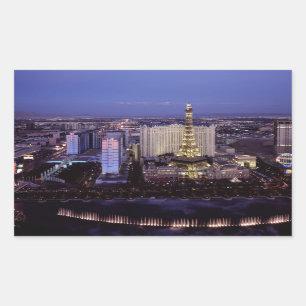 Las Vegas Strip Aerial View Casino Gambling City Sticker
