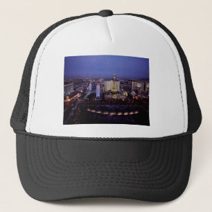 Las Vegas Strip Aerial View Casino Gambling City Trucker Hat