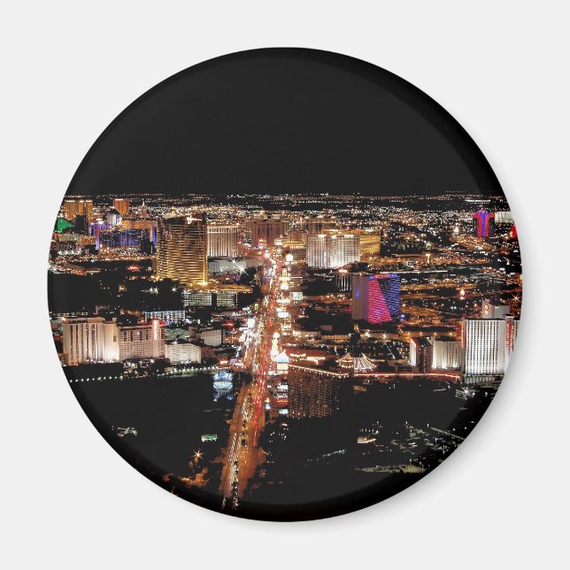 Las Vegas Strip Aerial View Magnet (Front)