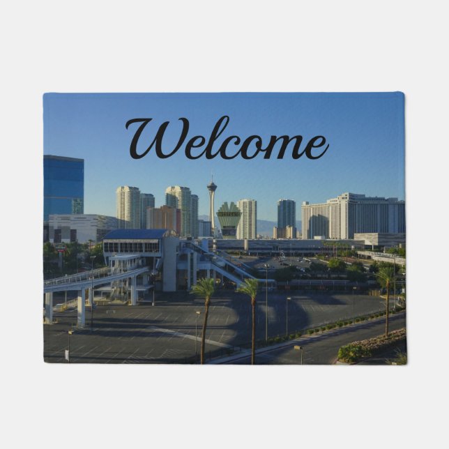 Las Vegas Strip Ahead Welcome Doormat (Front)