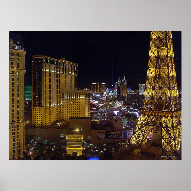 Las Vegas Strip & Aladdin Poster Print (Front)