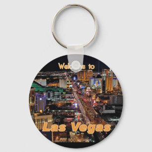 Las Vegas Strip at Night Keychain